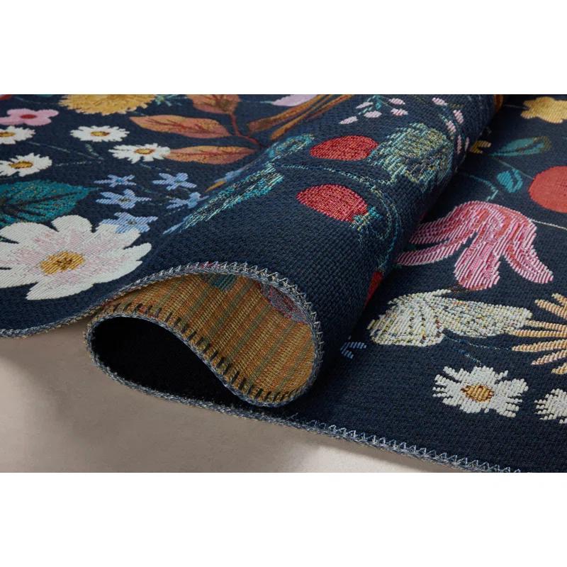 Rifle Paper Co. x Loloi Perennial Black/Navy Indoor / Outdoor Area Rug