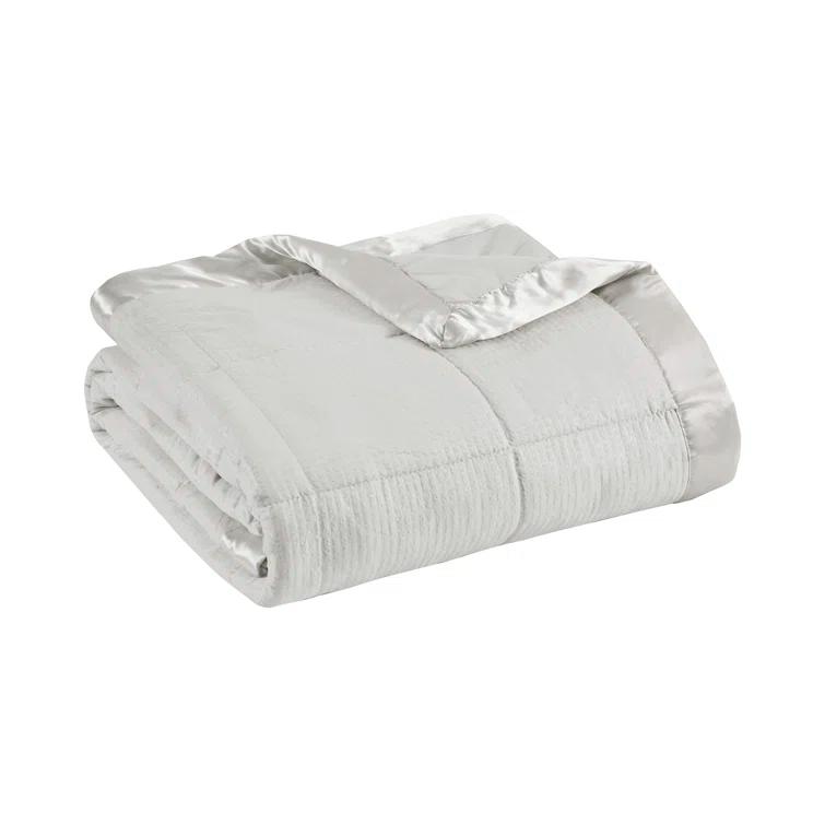 Madison Park Cambria Oversized Down Alternative Blanket with Satin Trim