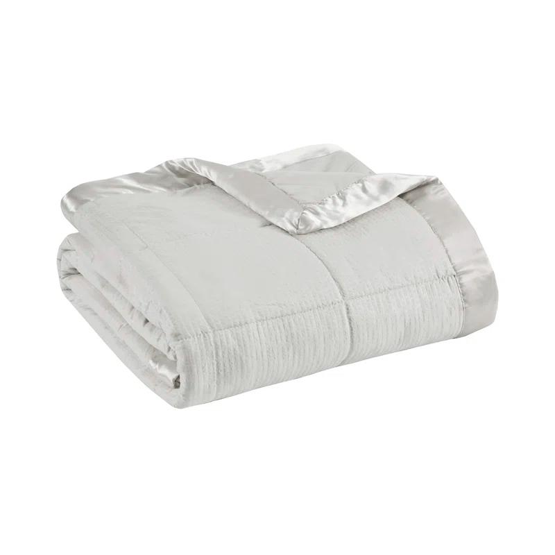 Madison Park Cambria Oversized Down Alternative Blanket with Satin Trim