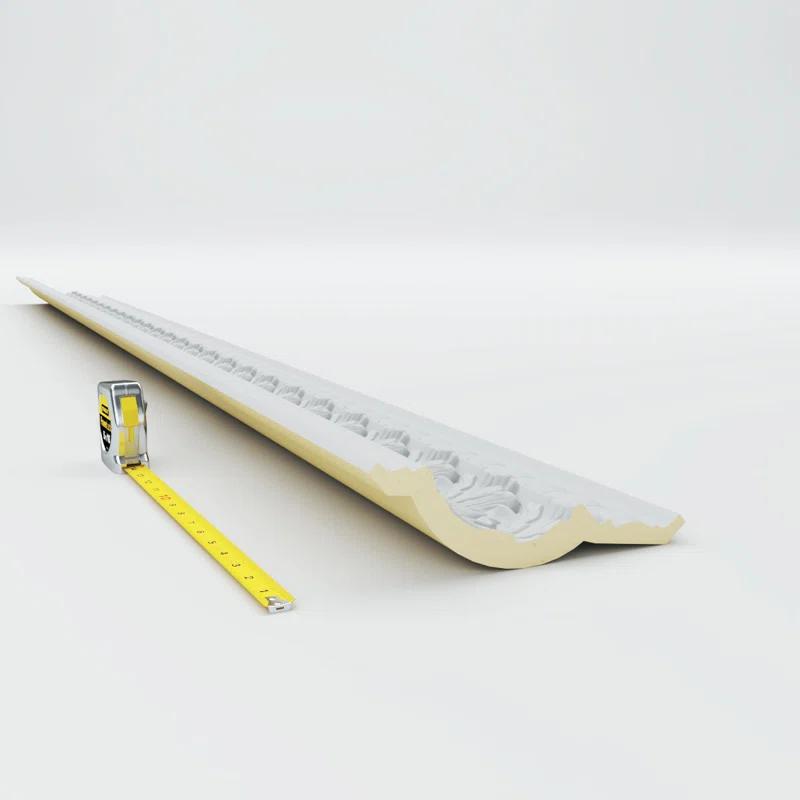 Ekena Millwork 7 3/4"H x 5 1/2"P x 9 1/2"F x 94 1/2"L Odessa Leaf Dentil Crown Moulding