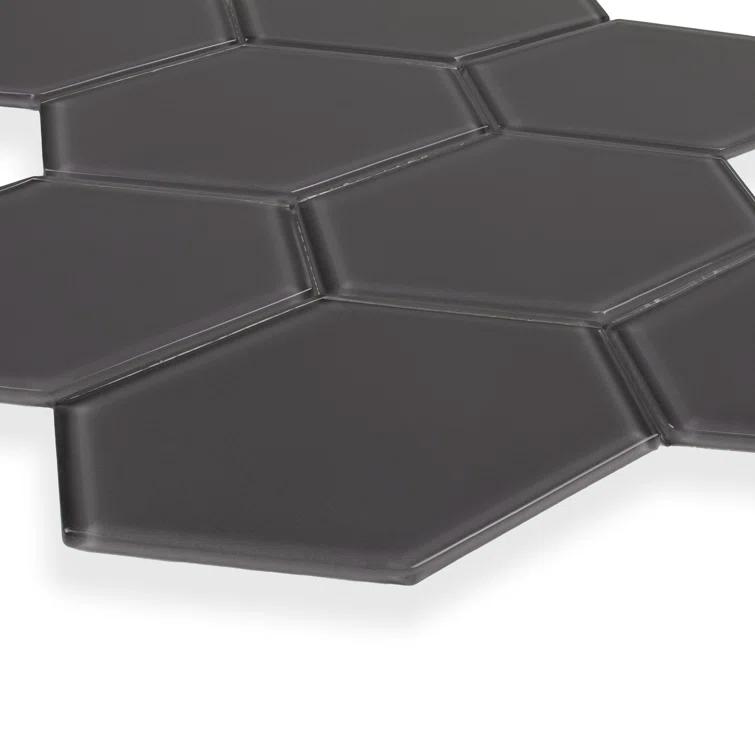 Cruz Bay Studio Long Hex 10.60in.x11 in. Glass Mosaic Tile