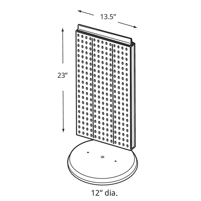 Azar Displays 700513-BLU Revolving 13.5"W x 22"H Pegboard Counter Display