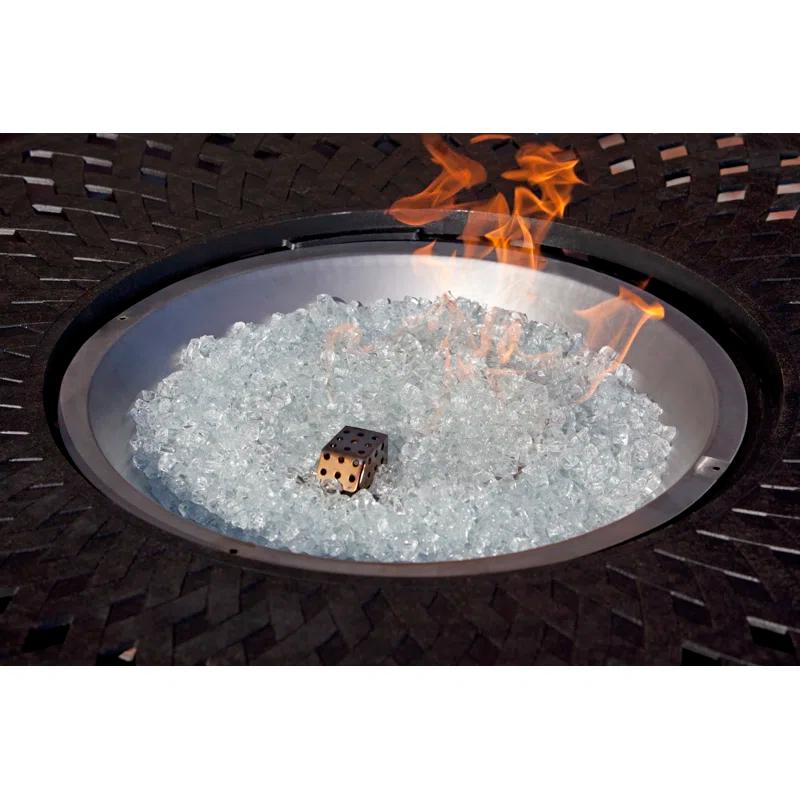 Fire Sense Fire Sense Premium Sparkling Reflective Tempered Fire Glass for Fire Pits Easy to Install-10 Lbs Crystal Clear