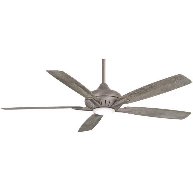 Minka Aire 60" Dyno 5 - Blade LED Smart Standard Ceiling Fan with Remote Control and Light Kit Included