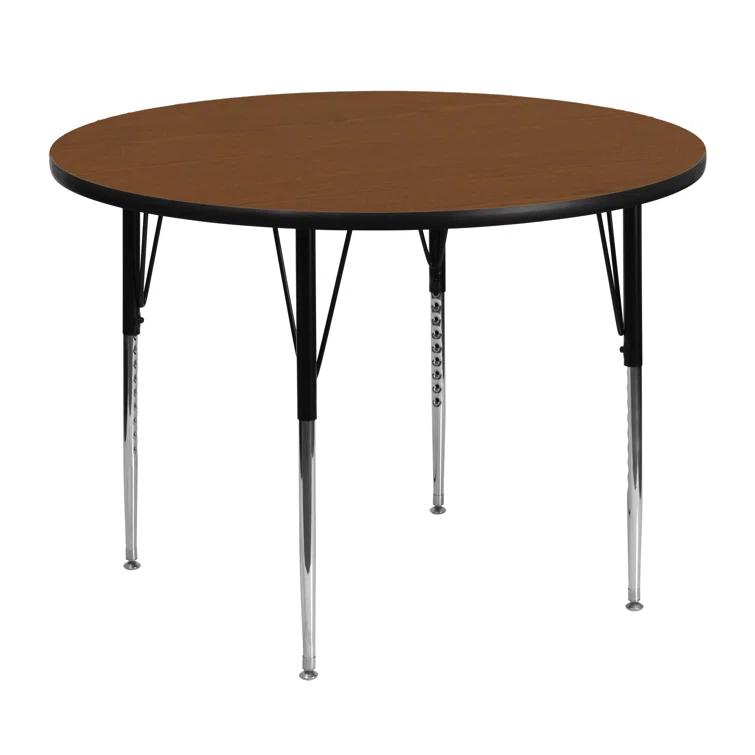 Goddard 42'' Round Thermal Laminate Activity Table - Adjustable Legs