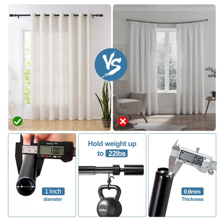 Wade Logan® Airius Single Curtain Rod & Reviews | Wayfair