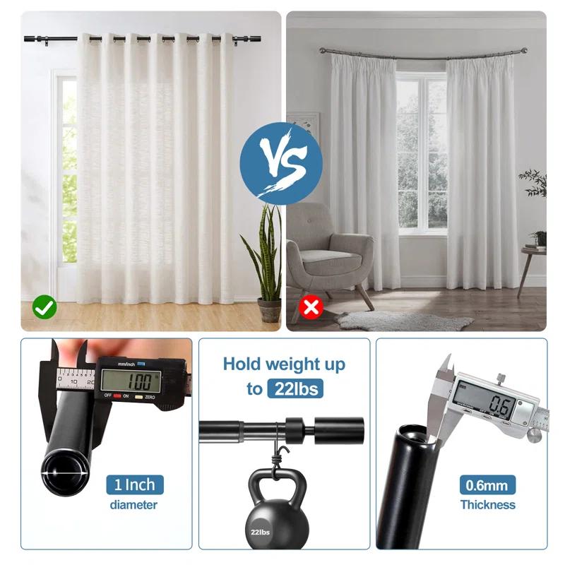 Wade Logan® Airius Adjustable Single Curtain Rod