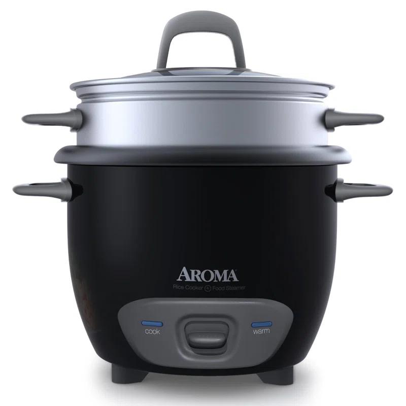 Aroma AROMA Rice Cooker, 7-Cup (Uncooked) / 14-Cup (Cooked), Steamer, Grain Cooker, 3Qt