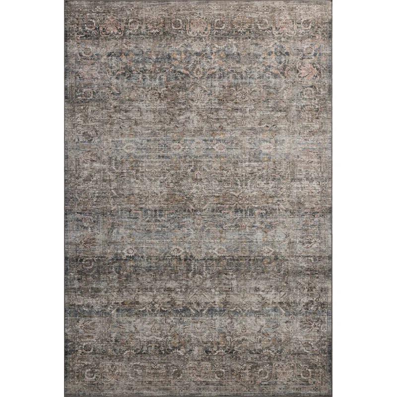 Amber Lewis x Loloi Machine Washable Josie Dove / Gold Area Rug
