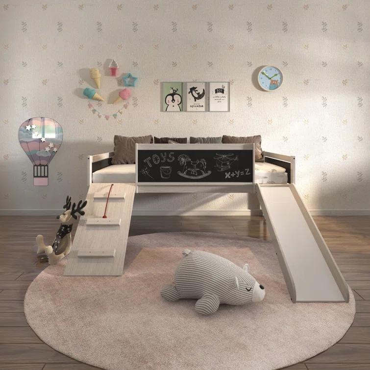 Twin Solid Wood Platform Loft Bed by Donco Kids