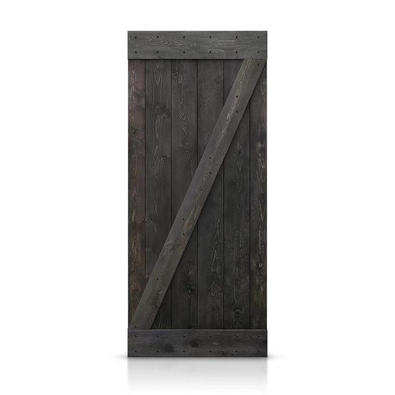 Calhome 84'' Solid Wood Paneled Painted Barn Door
