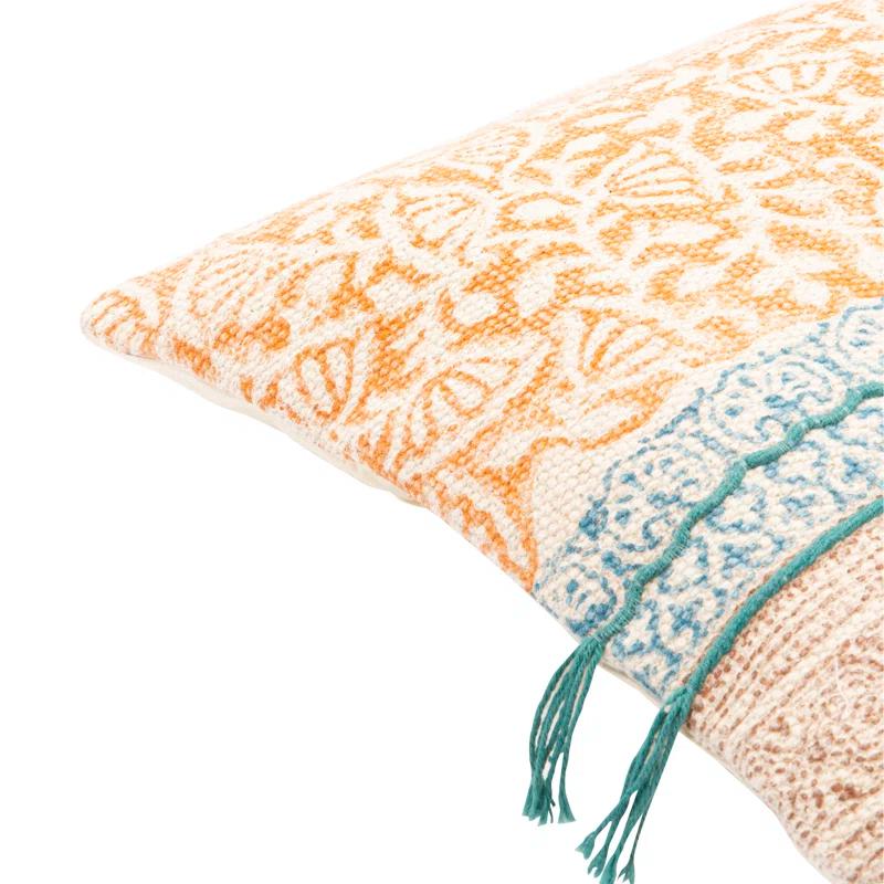 Livabliss Sanga Fringed Throw Pillow