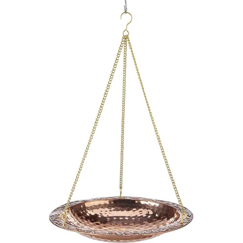 Fleur De Lis Living Heenan Copper Mosaic Birdbath