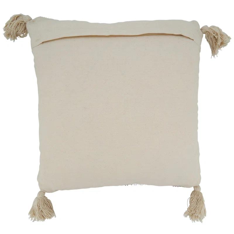 Saro Pavimento Collection Tassels Pillow Cover