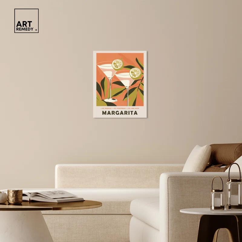 Art Remedy Margarita Poster Retro Summer Drinks Wall Art by Art Remedy