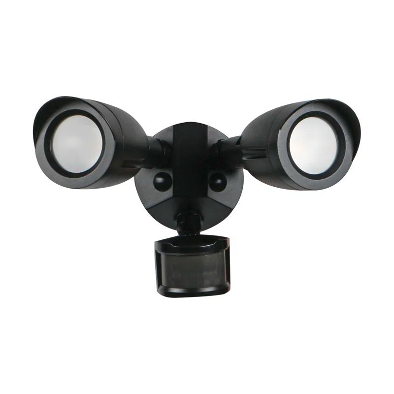 Nuvo 2 - Head LED Hardwired Dusk to Dawn Outdoor Security Flood Light with Motion Sensor