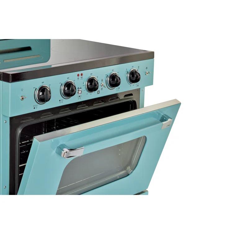 Unique Appliances Classic Retro 30" 5 Element 3.9 cu. ft. Freestanding Electric Glass Top Range with Convection Oven UGP-30CR EC T