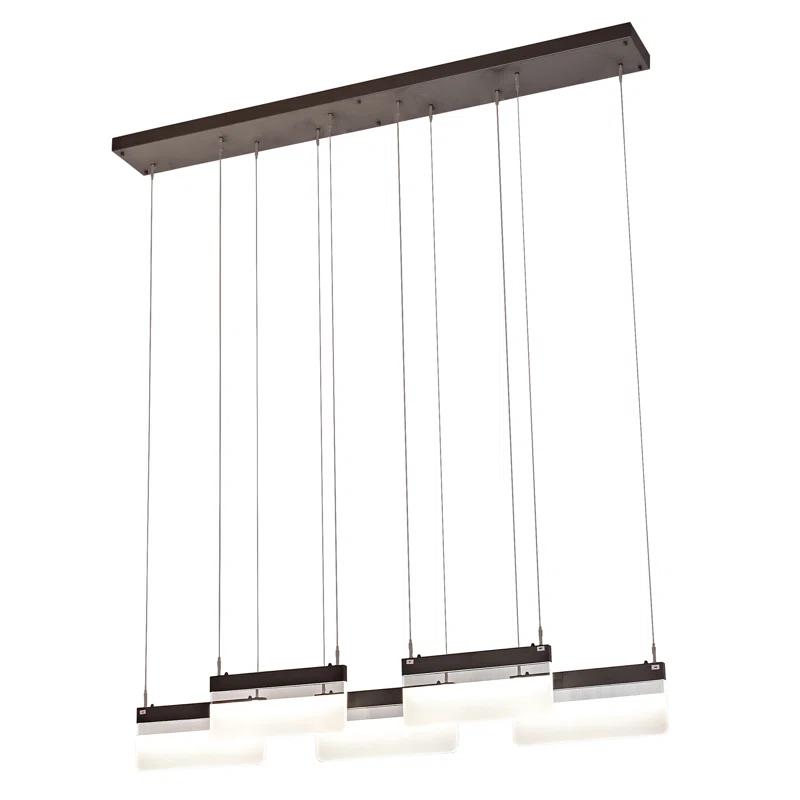 Lineal 5 - Light Bronze LED Cluster Pendant