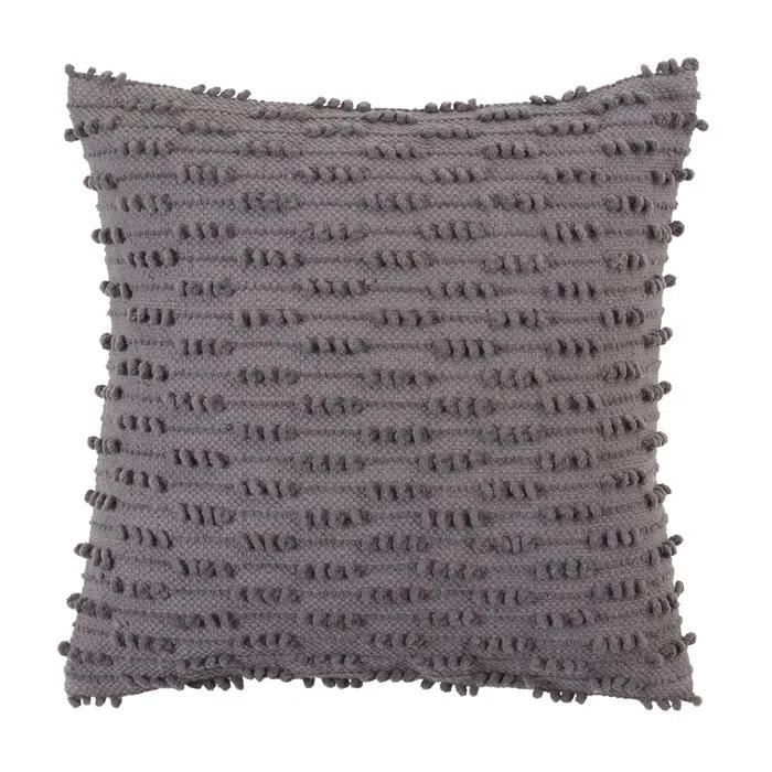 Saro Theo Collection Ruffled Cotton Throw Pillow