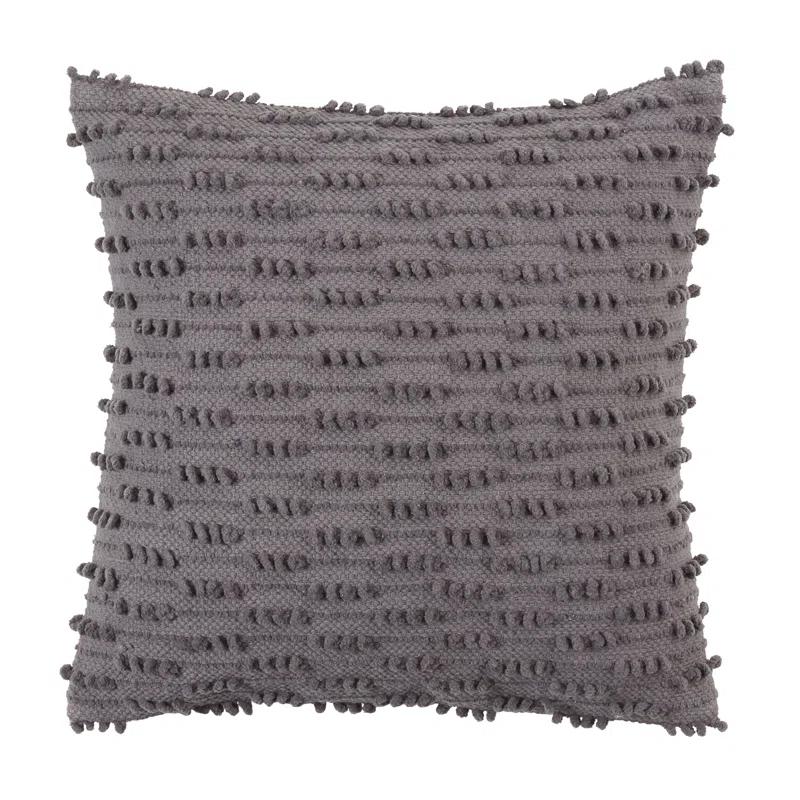 Saro Theo Collection Ruffled Cotton Throw Pillow