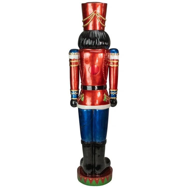 Northlight Seasonal 75" LED Lighted Metallic Jeweled Commercial Grade Fiberglass Christmas Nutcracker