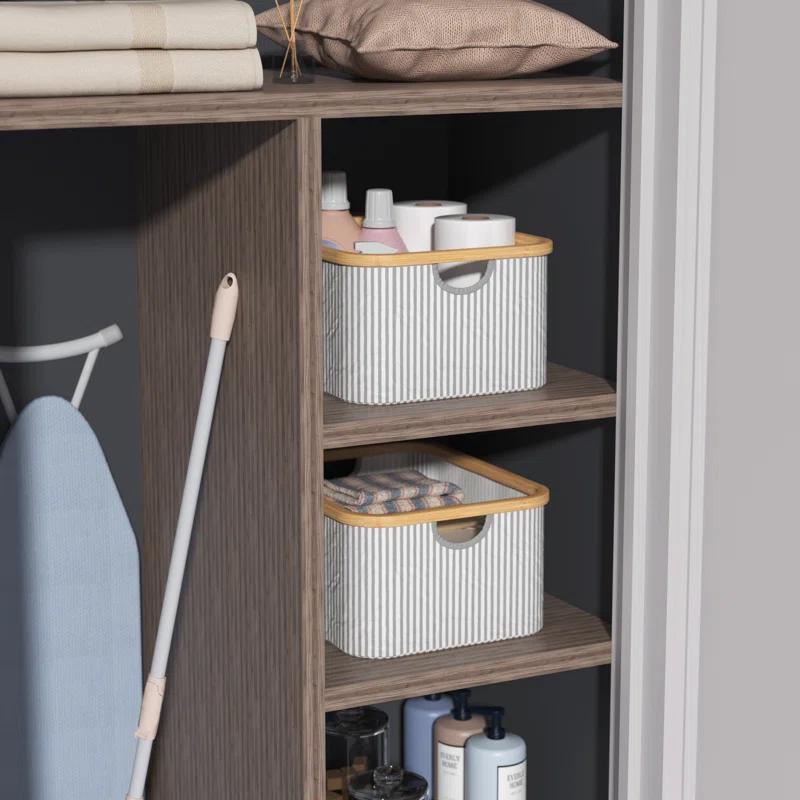 ClosetMaid Bamboo Frame Fabric Laundry Storage Bins, 2-Pack