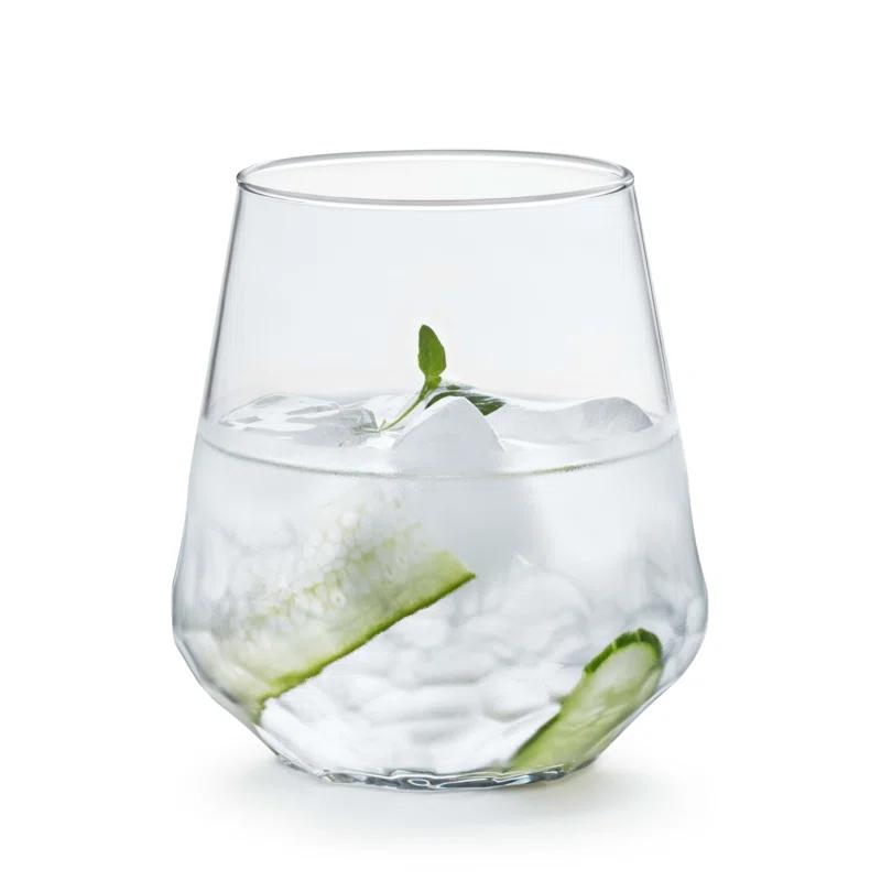 Libbey Hammered Libbey Base All-Purpose Stemless Wine Glasses (Set of 8)