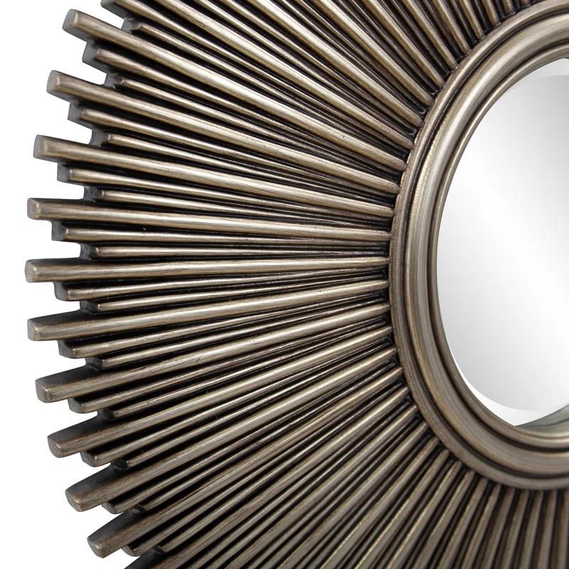 Tyler Dillon Singapore Starburst Round Wall and Accent Mirror - Silver - 50"