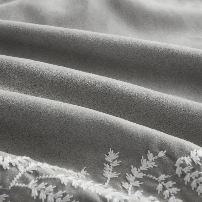 Sweet Home Collection Salerno 7 Piece Faux Suede Elegant Bedding Set By Sweet Home Collection