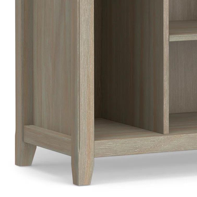 Simpli Home Amherst 44"W Solid Wood Multi Cube Bookcase with 8 Different Sized Storage Cubbies