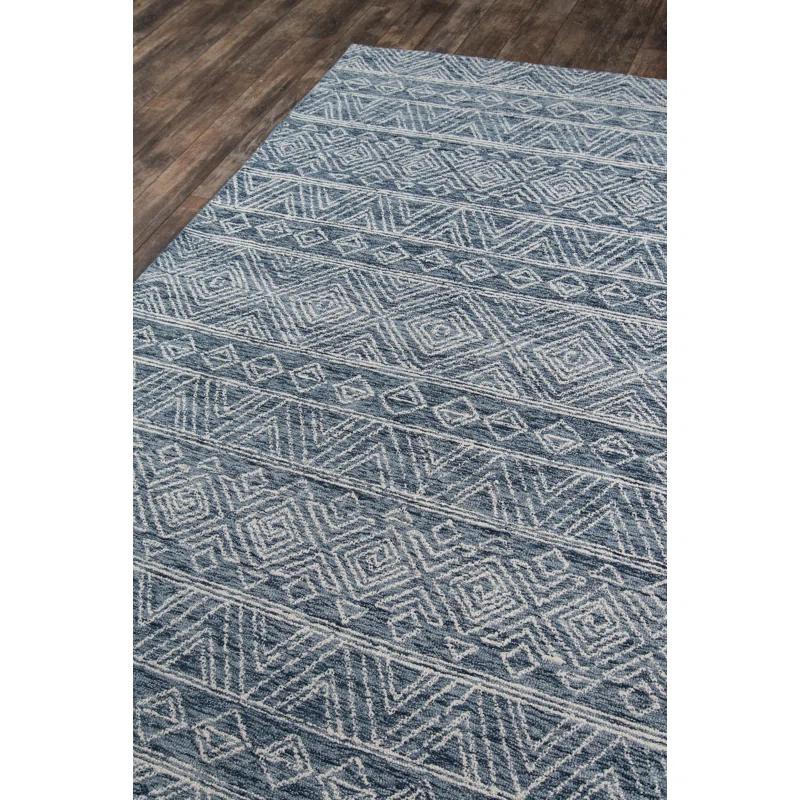 Union Rustic Adhley Hand-Hooked Wool Denim Area Rug