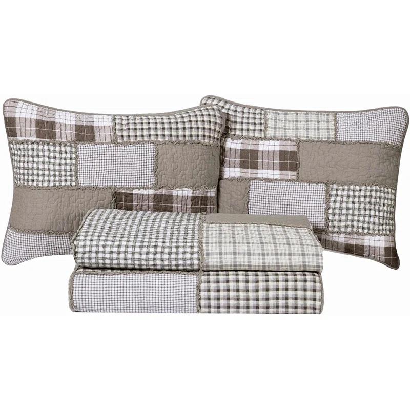 Chezmoi Collection Cotton Patchwork Quilt Set