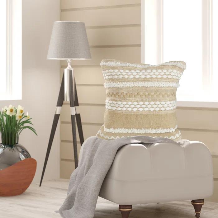 Beachcrest Home™ Hendren Textured Indoor/Outdoor Throw Pillow