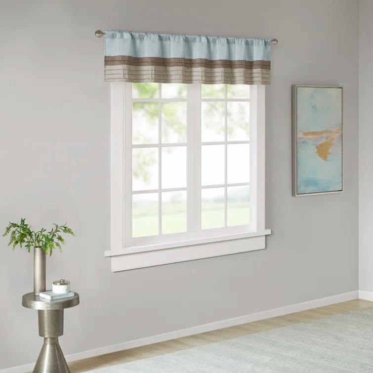 Madison Park Amherst Polyoni Pintuck Single Window Valance