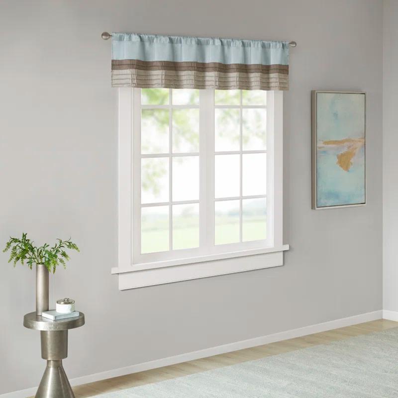 Madison Park Amherst Polyoni Pintuck Single Window Valance