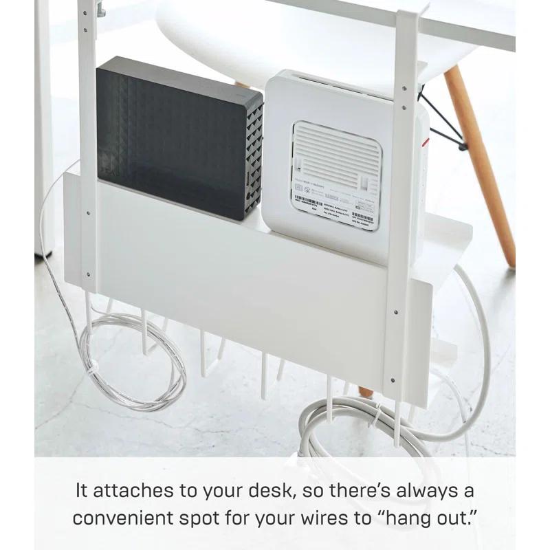 Yamazaki Home Under-Desk Cable & Router Storage Rack, Steel