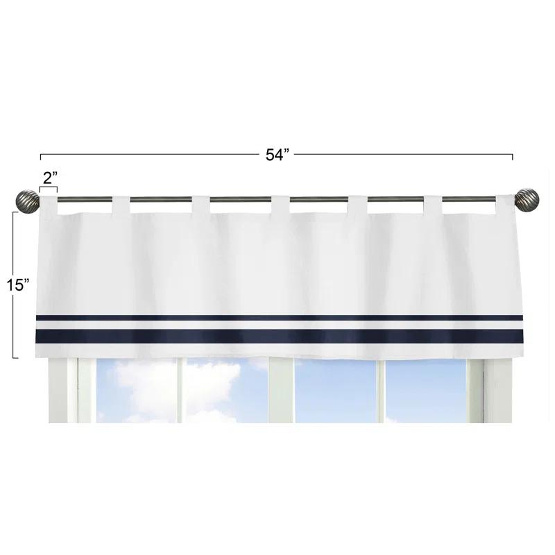Sweet Jojo Designs Hotel Curtain Striped Cotton Tailored 54" Window Valance