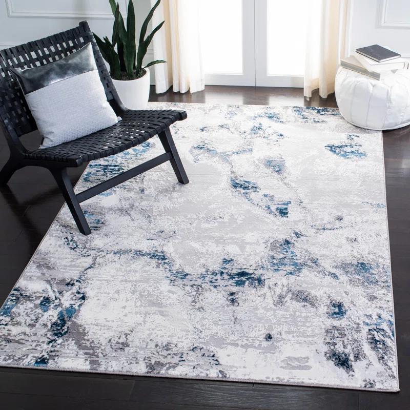 Trent Austin Design® Mcelwain Abstract Gray/Blue Area Rug