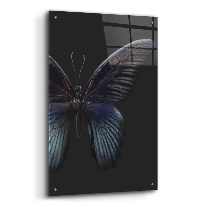 Latitude Run® " Black Butterfly On Grey " by Design Fabrikken