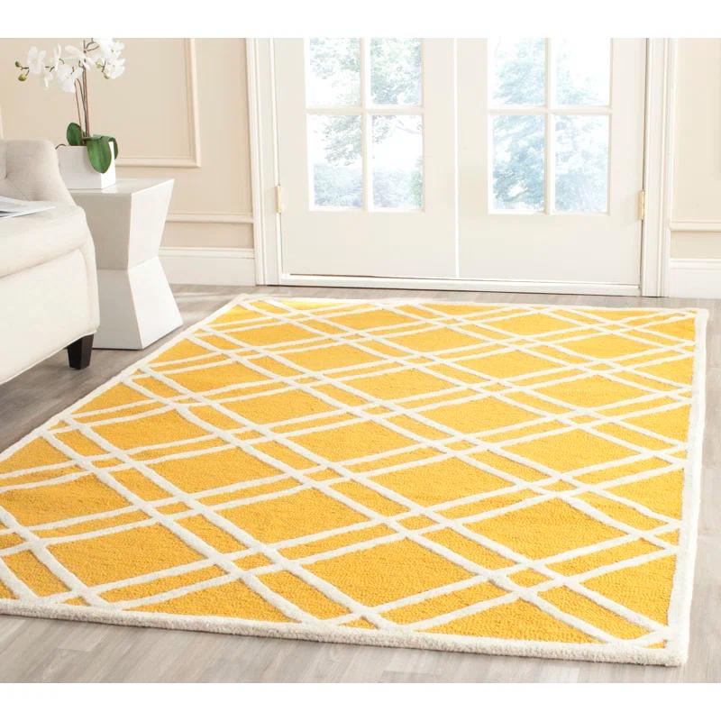 George Oliver Deedgra Hand Tufted Wool Geometric Rug