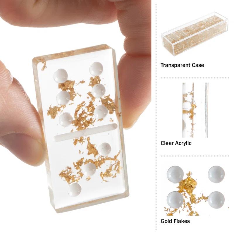 Trademark Games Acrylic 28 Piece Domino Set (Set of 28)