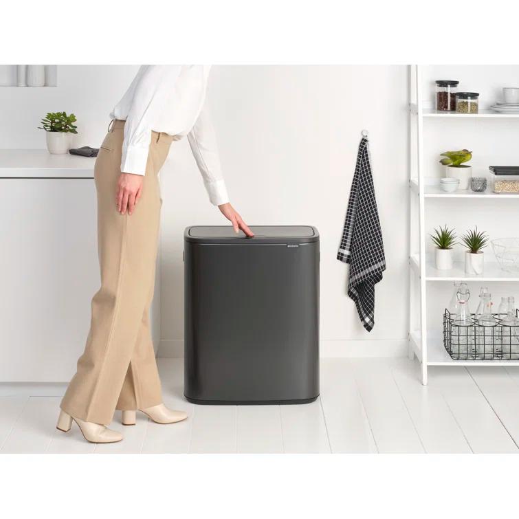 Brabantia Bo Touch Top Trash Can, 16 Gallon
