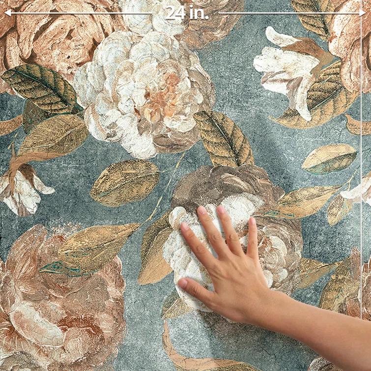 Merola Tile Parete Fiori 24" x 47" Porcelain Natural / Floral Wall & Floor Tile