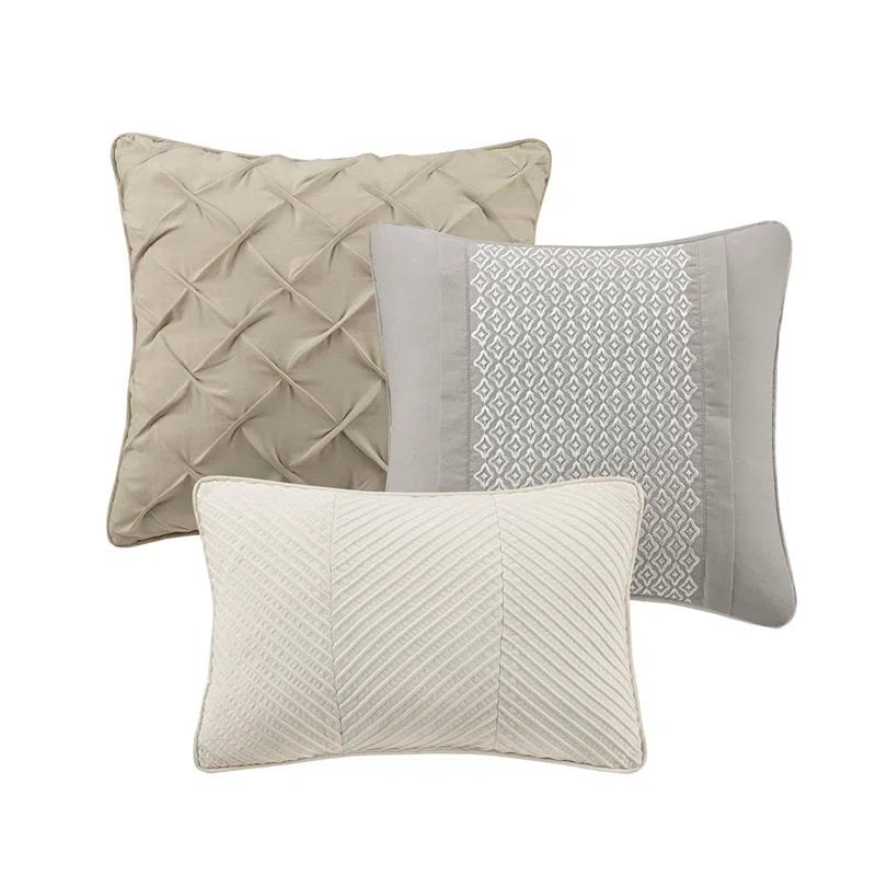 Madison Park Beacon 7 Piece Textured Cotton Blend Comforter Set (Set of 7)