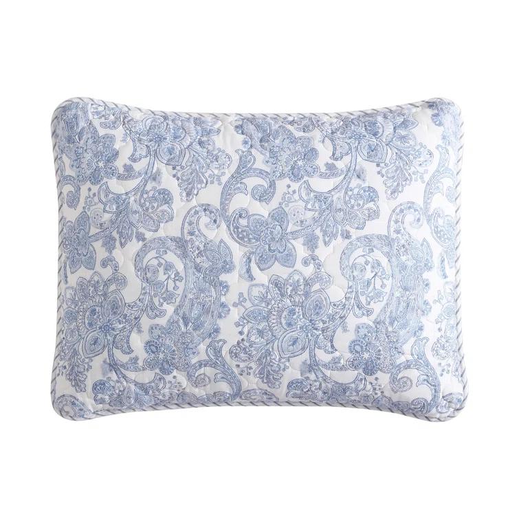 Stone Cottage Bedding Stone Cottage Field Of Paisley Cotton Reversible Blue Quilt Set, King