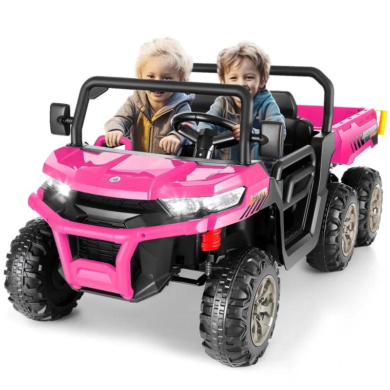 Himimi Delia Himimi 24 Voltage  Ride On Dump Truck, 2 Seater Kids UTV with Electric Dump Bed, Remote Control