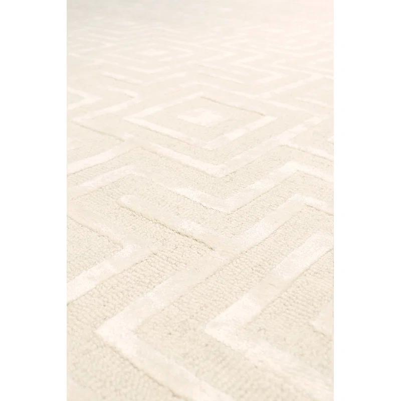 Pasargad Edgy Hand-Tufted Ivory Area Rug