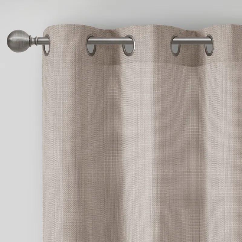 Madison Park Galen Basketweave Room Darkening Curtain Panel Pair (Set of 2)