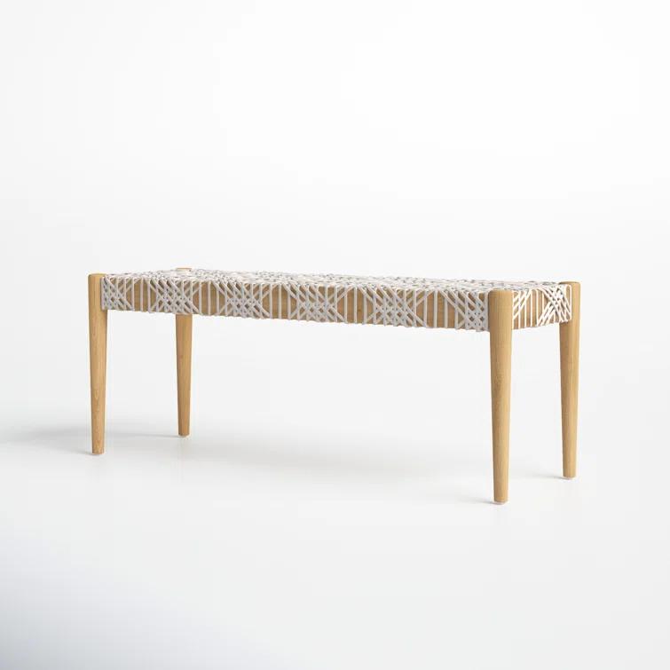 Kazbah 47" Genuine Leather Bench