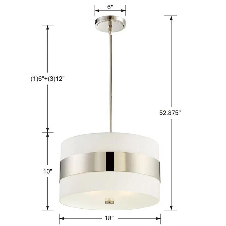 Crystorama Lighting Grayson 3 - Light Pendant in  Dark Bronze